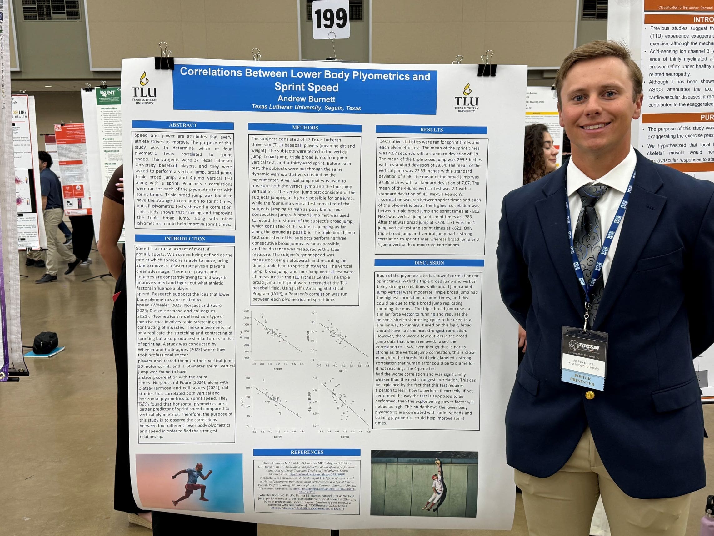 student presenting poster