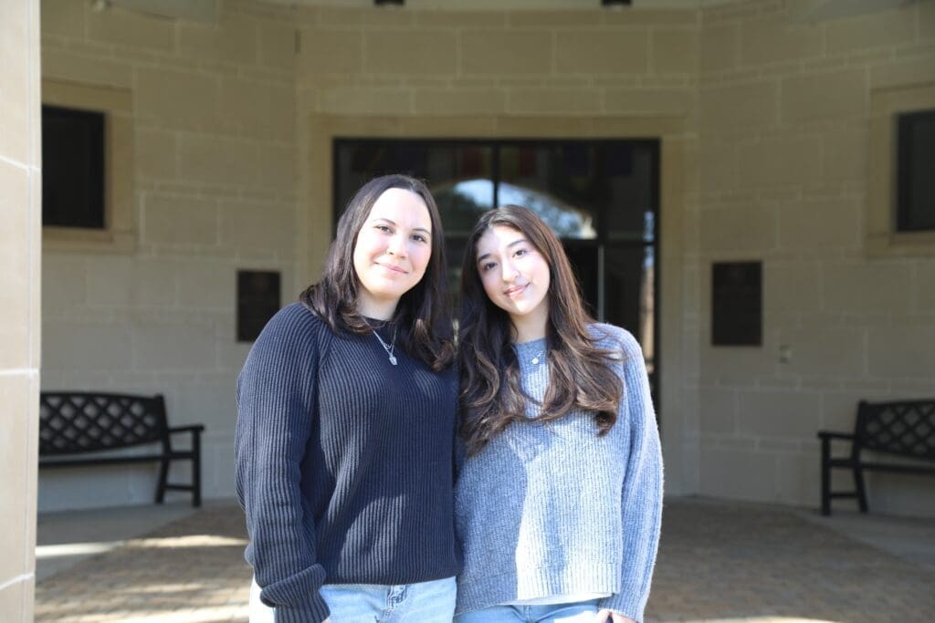 Izzie Stephens and Allegra Negrete share a smile.