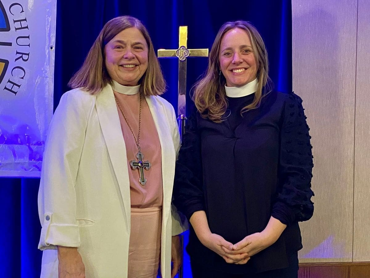 current NEMN Synod Bishop Amy Odgren with Bishop-Elect Taryn Montgomery