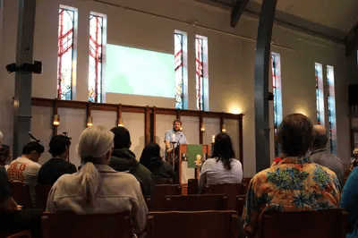 A service at the TLU chapel.