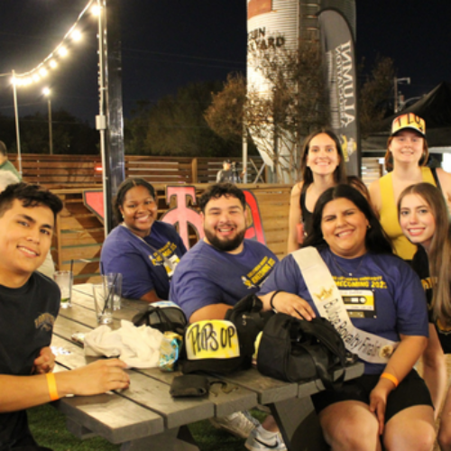 A group of TLU student after a golf game.