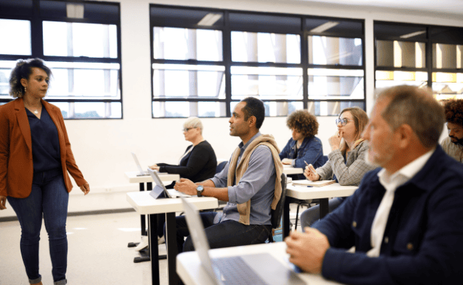 stock photo of adult learners