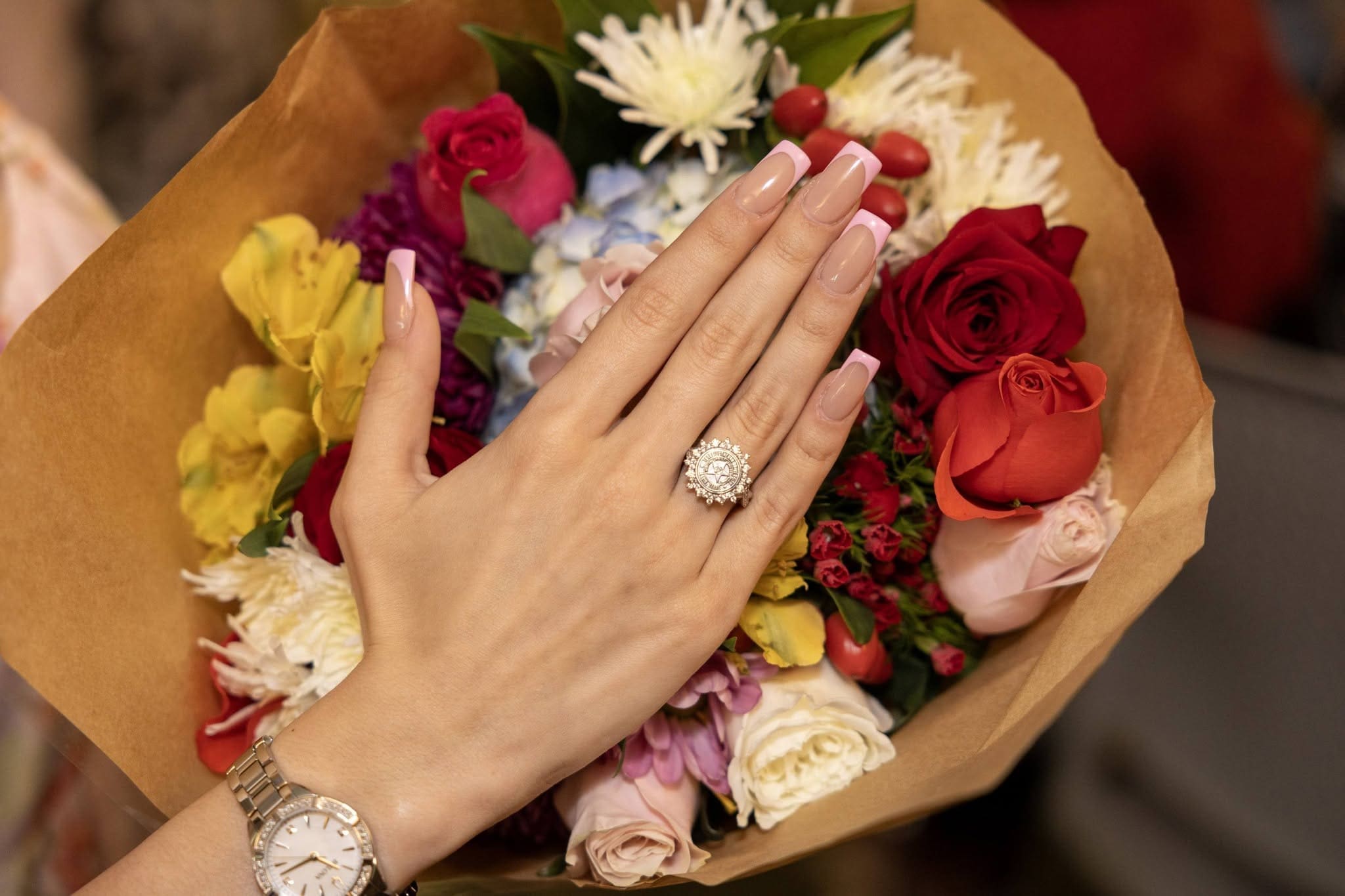 Hand showing a TLU ring