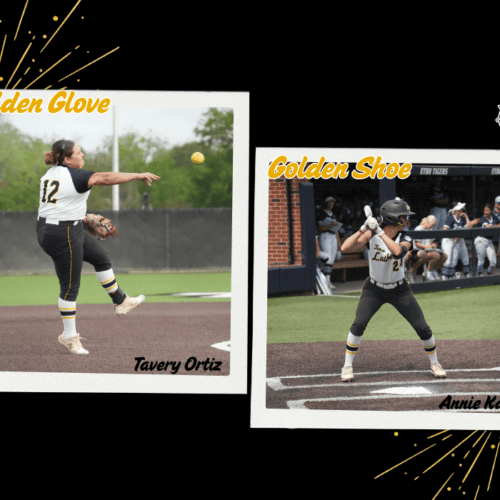 Tavery Ortiz and Annie kay playing softball