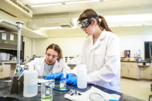 students in a lab