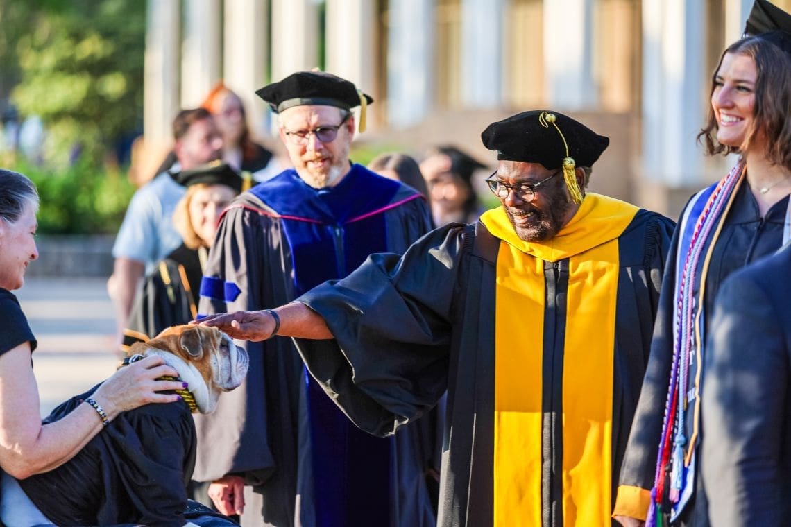 Board Chair at graduation