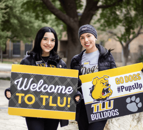 admissions ambassadors greeting people