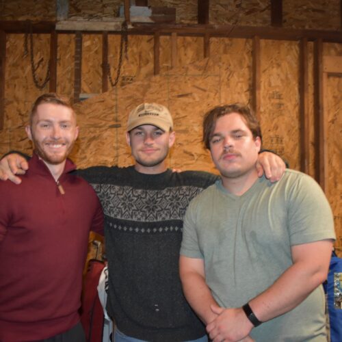 Ezra Acero with brother Seth and roommate Jackson