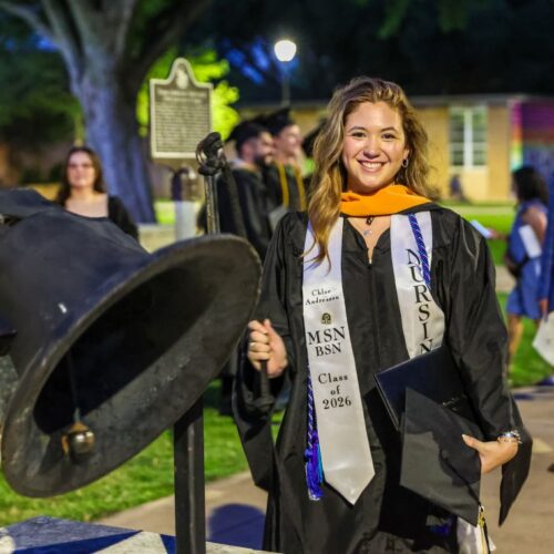 Nursing student at graduation