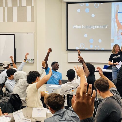 TLU students at Strengths Finder event