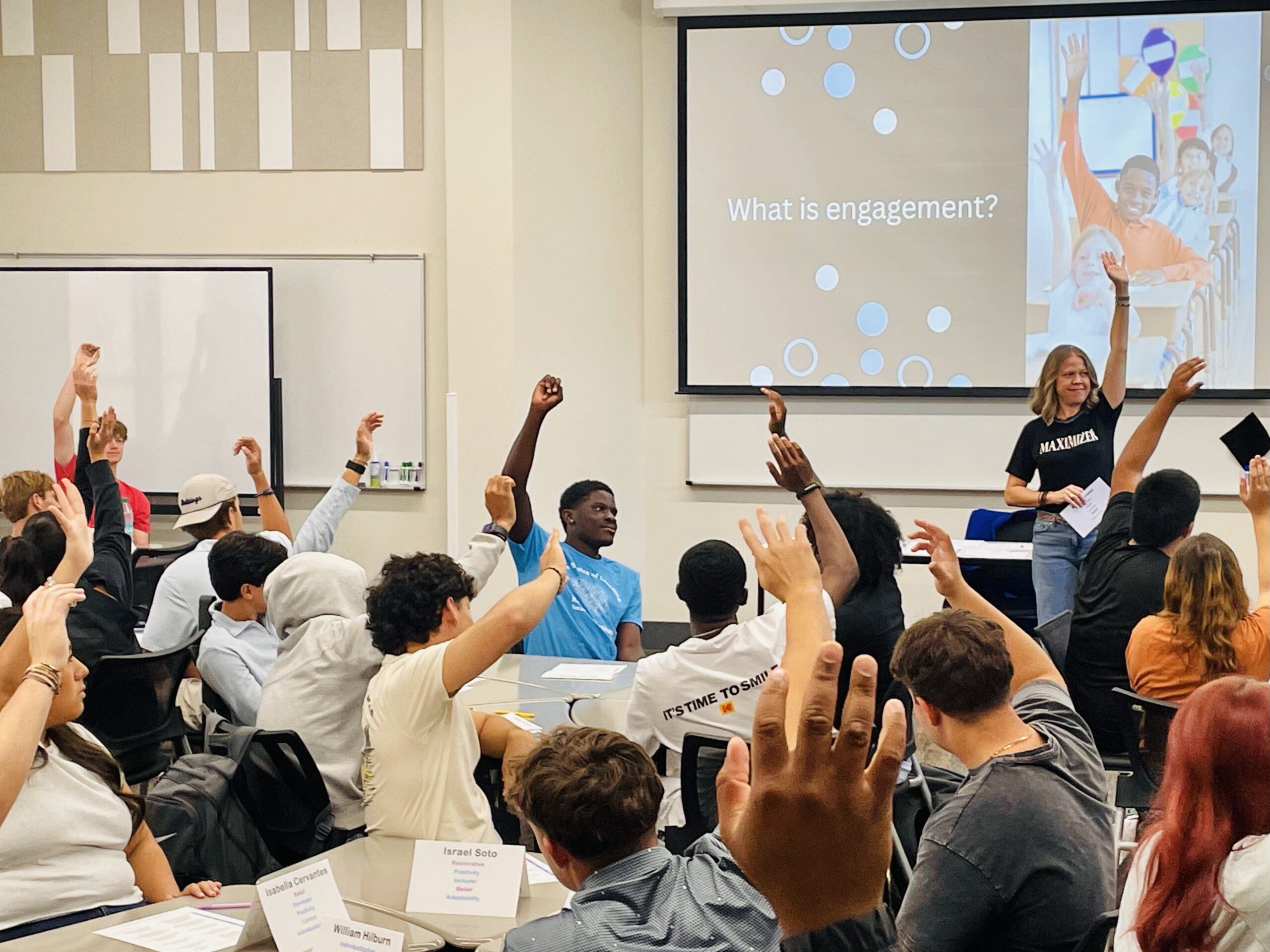 TLU students at Strengths Finder event